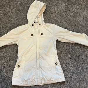 North Face White Rain Coat